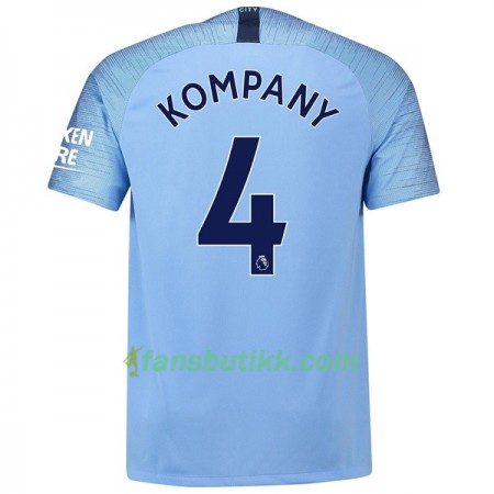 Fotballdrakt Manchester City Kompany 4 Hjemmetrøye 2018-2019 Kortermet